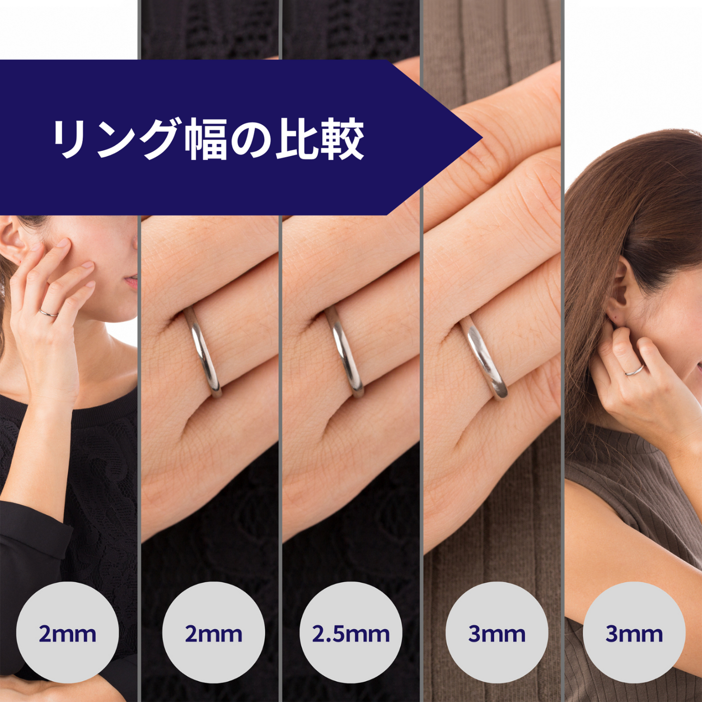 【通販限定価格】チタンリング 15号 甲丸 2.5mm幅 【コンビニ決済OK】ペアリング 純チタン マリッジリング 結婚指輪 MEDICAL HANAJYUTSU