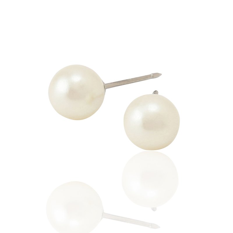 本真珠 φ8mm ホワイト【コンビニ決済OK】 医療用チタン 軸太 0.8mm 20G ロングポスト 13mm パール特集 ハナジュツ HANAJYUTSU