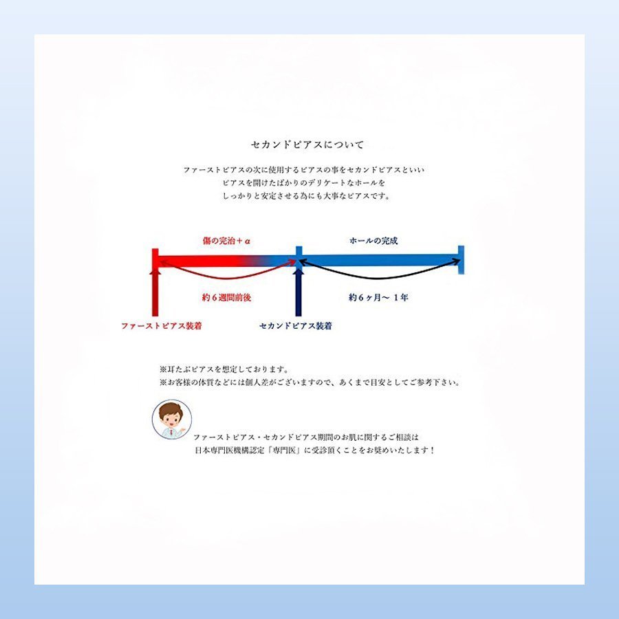 セカンドピアス 軸太 1.0mm 天然石 オニキス φ4mm【コンビニ決済OK】オススメ 純チタン ロングポスト 11mm MEDICAL HANAJYUTSU