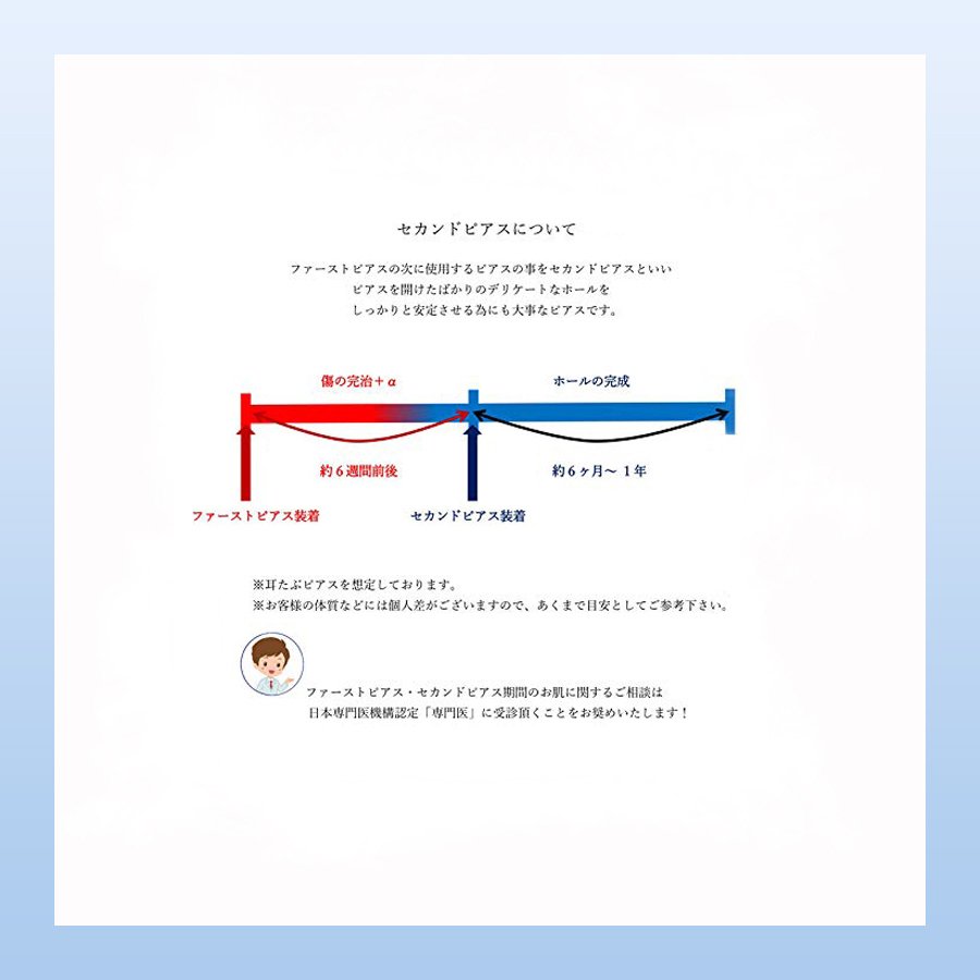 セカンドピアス 軸太 1.0mm CZ ピンク φ3mm【コンビニ決済OK】オススメ 純チタン ロングポスト 11mm ラウンドプリリアンカット MEDICAL HANAJYUTSU