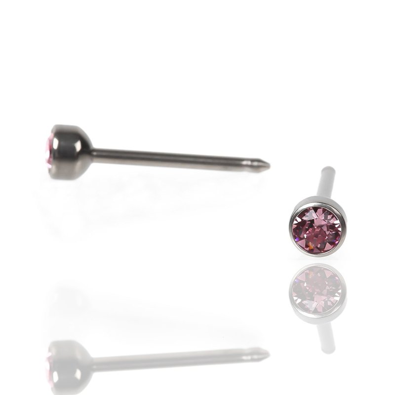 セカンドピアス 軸太1.1mm ライトローズ 医療用チタン【コンビニ決済OK】 オススメ ロングポスト 軸長 12mm MEDICAL HANAJYUTSU