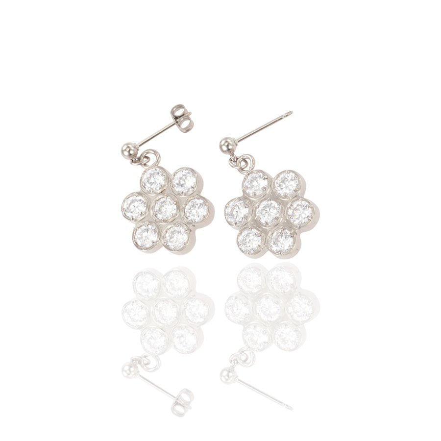 純チタン ピアス 13_3 CZ 4mm 7粒
