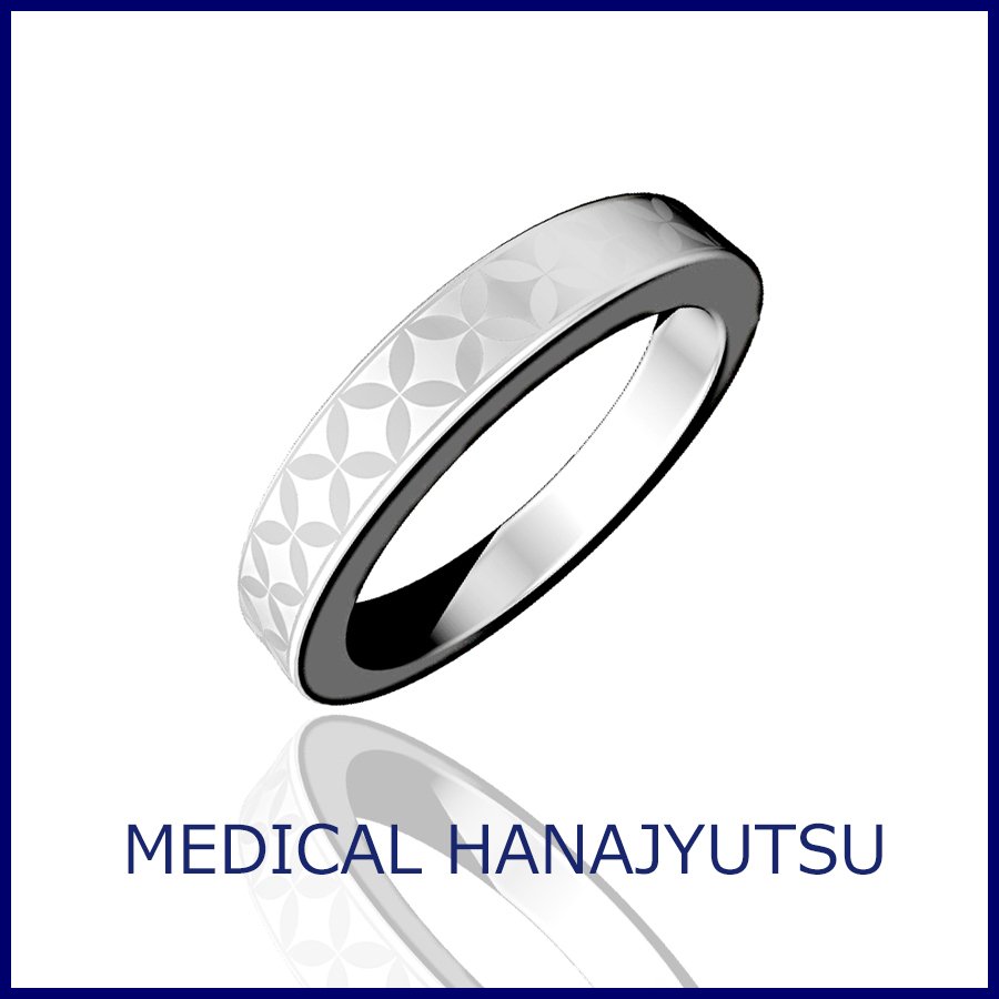 チタンリング 七宝 13号【コンビニ決済OK】純チタン マリッジリング 結婚指輪 幅3mm MEDICAL HANAJYUTSU