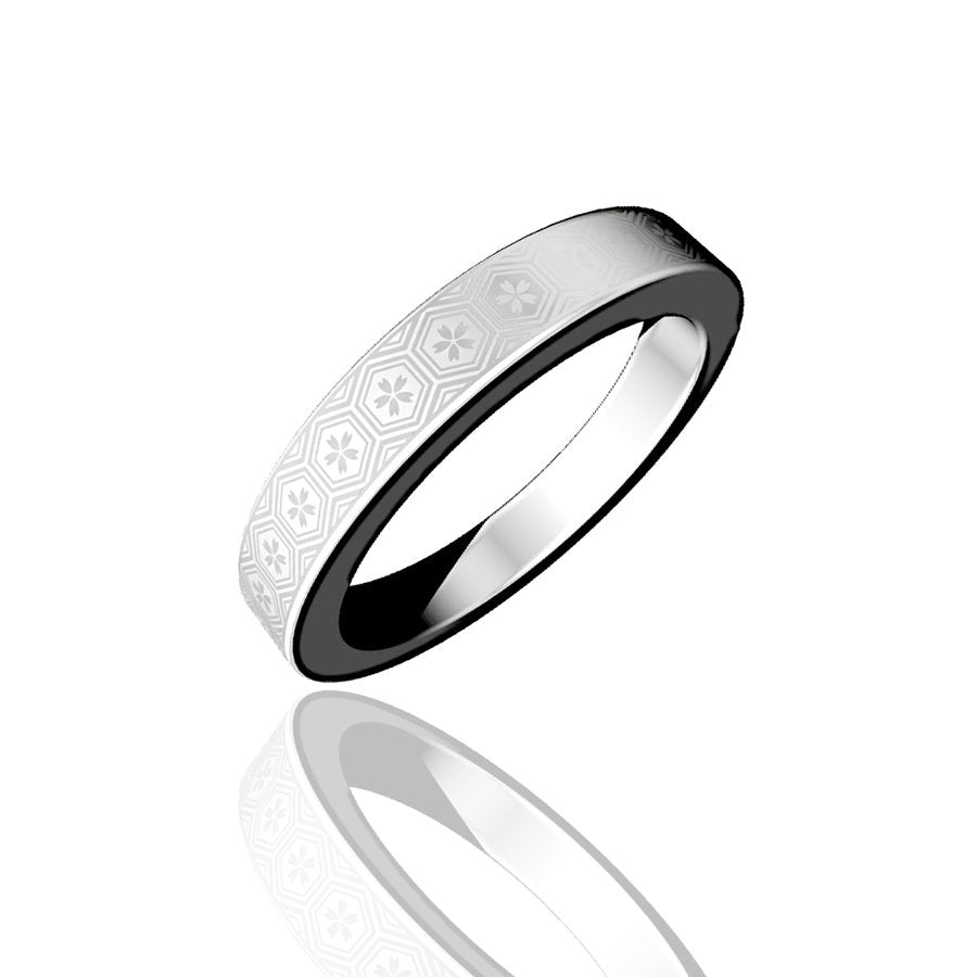 チタンリング 亀甲 13号【コンビニ決済OK】純チタン マリッジリング 結婚指輪 幅3mm MEDICAL HANAJYUTSU