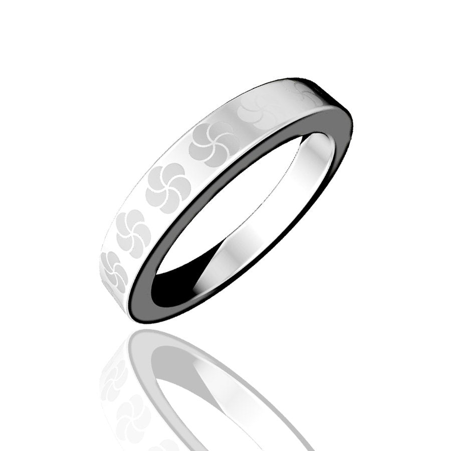 チタンリング ねじり梅 9号【コンビニ決済OK】純チタン マリッジリング 結婚指輪 幅3mm MEDICAL HANAJYUTSU