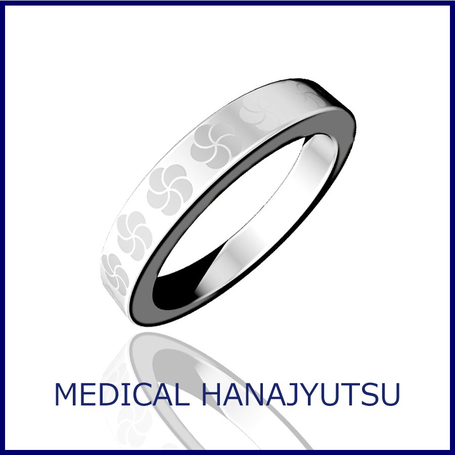 チタンリング ねじり梅 9号【コンビニ決済OK】純チタン マリッジリング 結婚指輪 幅3mm MEDICAL HANAJYUTSU