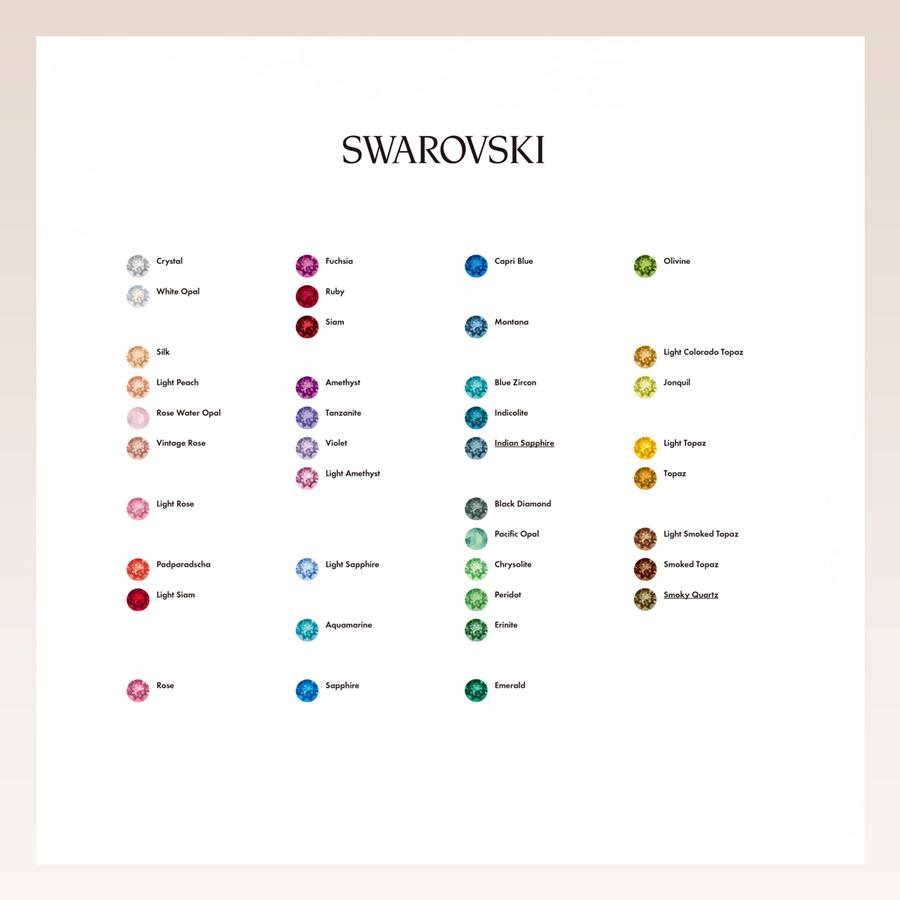 セカンドピアス 樹脂 Swarovski スワロフスキー φ4mm タンザナイト 軸太 0.9mm ~ 0.8mm ロングポスト 11mm ハナジュツ HANAJYUTSU