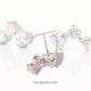 純チタンピアス 天然石 10月 ピンクトルマリン φ3ｍｍ