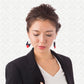 【オープン価格】【パラリンピックキャンペーン】和風ピアス 純チタン 小顔 揺れるデザイン 紺赤白  HANAJYUTSU