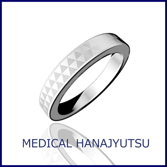 チタンリング 鱗 9号【コンビニ決済OK】純チタン マリッジリング 結婚指輪 幅3ｍｍ MEDICAL HANAJYUTSU