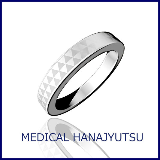 チタンリング 鱗 17号【コンビニ決済OK】純チタン マリッジリング 結婚指輪 幅3ｍｍ MEDICAL HANAJYUTSU