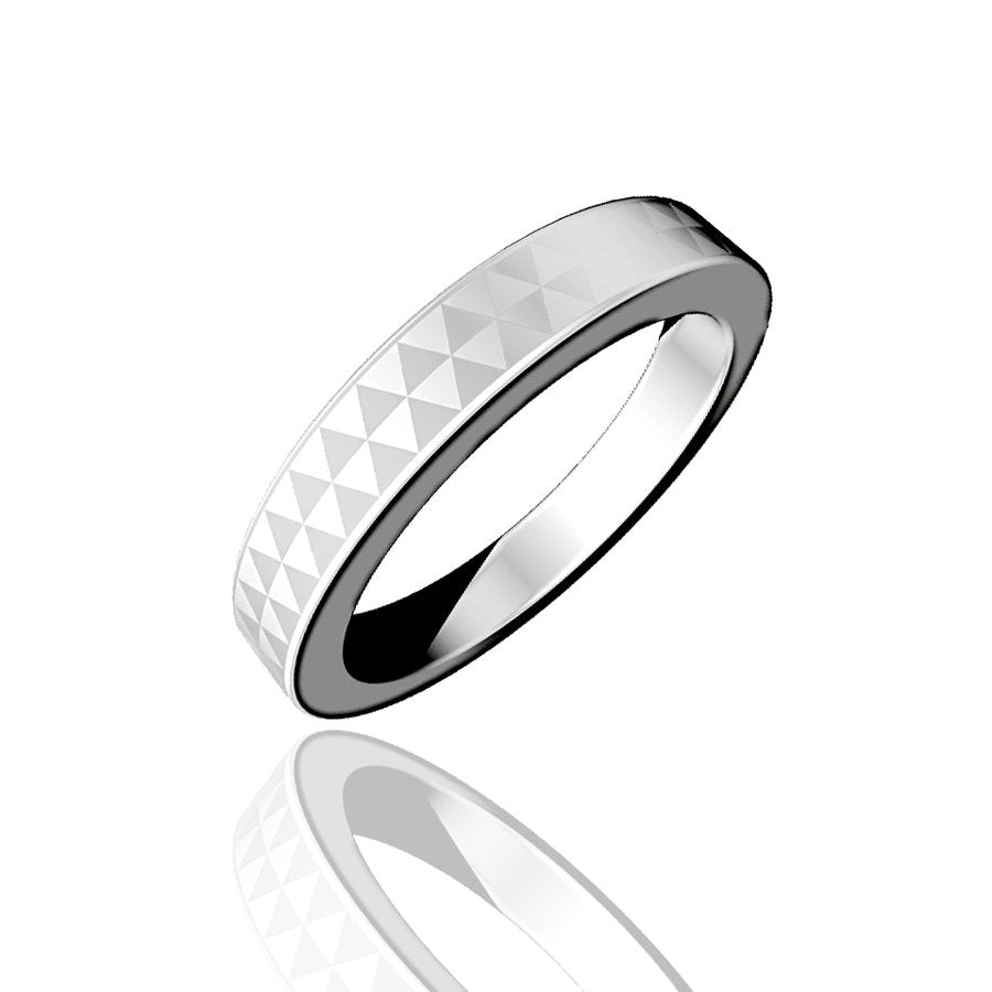 チタンリング 鱗 19号【コンビニ決済OK】純チタン マリッジリング 結婚指輪 幅3ｍｍ MEDICAL HANAJYUTSU